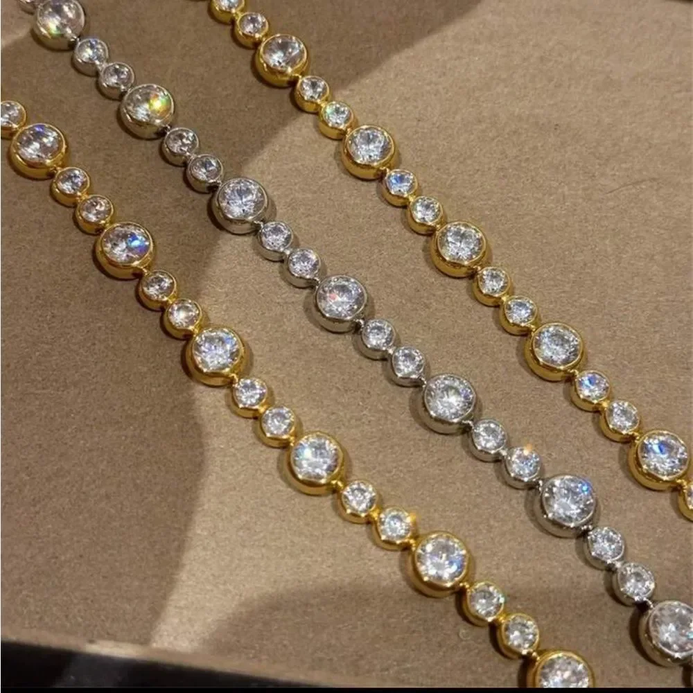 Elegant bezel settings tennis bracelet N1205 - Picture 2 of 4